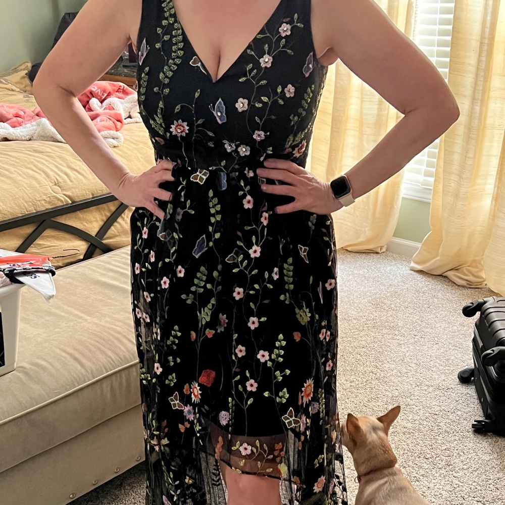 High to low, flower dress